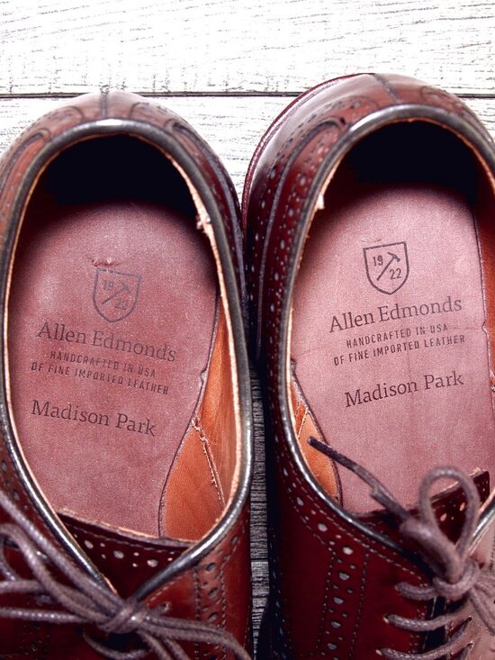 * NIB * $395 Allen Edmonds MADISON PARK 7.5 D Dark Chili * add $15 new Trees main image 11